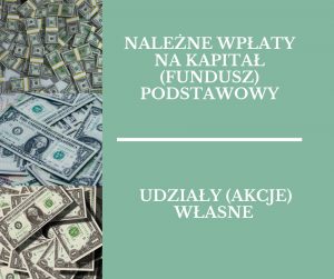 Read more about the article Bilans – nale偶ne wp艂aty na kapita艂 (fundusz) podstawowy i udzia艂y (akcje) w艂asne